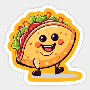 kawaii Taco  T-Shirt cute potatofood funny Sticker